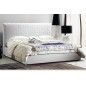 Lit en cuir italien de luxe ORPHEE, blanc, 140x190 Lit en cuir italien de luxe ORPHEE, blanc, 140x190