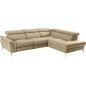 Canapé d'angle relax en 100% tout cuir de luxe italien avec relax électrique et coffre, 5/6 places SORENTO, beige, angle droit ( Canapé d'angle relax en 100% tout cuir de luxe italien avec relax électrique et coffre, 5/6 places SORENTO, beige, angle droit (