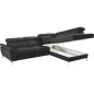 Canapé d'angle relax en 100% tout cuir de luxe italien avec relax électrique et coffre, 5/6 places SORENTO, noir, angle droit (v Canapé d'angle relax en 100% tout cuir de luxe italien avec relax électrique et coffre, 5/6 places SORENTO, noir, angle droit (v
