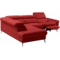 Canapé d'angle relax en 100% tout cuir de luxe italien avec relax électrique et coffre -, 5/6 places SORENTO, rouge foncé, angle Canapé d'angle relax en 100% tout cuir de luxe italien avec relax électrique et coffre -, 5/6 places SORENTO, rouge foncé, angle