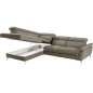 Canapé d'angle relax en 100% tout cuir de luxe italien avec relax électrique et coffre -, 5/6 places SORENTO, taupe, angle gauch Canapé d'angle relax en 100% tout cuir de luxe italien avec relax électrique et coffre -, 5/6 places SORENTO, taupe, angle gauch