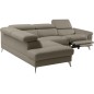 Canapé d'angle relax en 100% tout cuir de luxe italien avec relax électrique et coffre -, 5/6 places SORENTO, taupe, angle gauch Canapé d'angle relax en 100% tout cuir de luxe italien avec relax électrique et coffre -, 5/6 places SORENTO, taupe, angle gauch