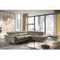 Canapé d'angle relax en 100% tout cuir de luxe italien avec relax électrique et coffre, 5/6 places SORENTO, taupe, angle droit ( Canapé d'angle relax en 100% tout cuir de luxe italien avec relax électrique et coffre, 5/6 places SORENTO, taupe, angle droit (