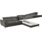 Canapé d'angle relax en 100% tout cuir de luxe italien avec relax électrique et coffre, 5/6 places SORENTO, gris foncé, angle dr Canapé d'angle relax en 100% tout cuir de luxe italien avec relax électrique et coffre, 5/6 places SORENTO, gris foncé, angle dr