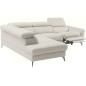 Canapé d'angle relax en 100% tout cuir de luxe italien avec relax électrique et coffre -, 5/6 places SORENTO, ivoire, angle gauc Canapé d'angle relax en 100% tout cuir de luxe italien avec relax électrique et coffre -, 5/6 places SORENTO, ivoire, angle gauc