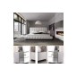 1er paiiement de la commande: Lit design en cuir italien de luxe silver, blanc 01, 180x200, et 2 Chevets de qualité supérieure e 1er paiiement de la commande: Lit design en cuir italien de luxe silver, blanc 01, 180x200, et 2 Chevets de qualité supérieure e