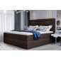 Ensemble boxspring complet tête de lit + sommiers + matelas + surmatelas VISTA de VENESETTI - tissu luxe chocolat - 140 x 200 cm Ensemble boxspring complet tête de lit + sommiers + matelas + surmatelas VISTA de VENESETTI - tissu luxe chocolat - 140 x 200 cm