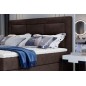 Ensemble boxspring complet tête de lit + sommiers + matelas + surmatelas VISTA de VENESETTI - tissu luxe chocolat - 180 x 200 cm Ensemble boxspring complet tête de lit + sommiers + matelas + surmatelas VISTA de VENESETTI - tissu luxe chocolat - 180 x 200 cm