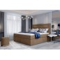 Ensemble boxspring complet tête de lit + sommiers + matelas + surmatelas VISTA VELOURS de VENESETTI - tissu velours luxe marron Ensemble boxspring complet tête de lit + sommiers + matelas + surmatelas VISTA VELOURS de VENESETTI - tissu velours luxe marron