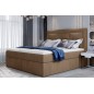 Ensemble boxspring complet tête de lit + sommiers + matelas + surmatelas VISTA VELOURS de VENESETTI - tissu velours luxe marron Ensemble boxspring complet tête de lit + sommiers + matelas + surmatelas VISTA VELOURS de VENESETTI - tissu velours luxe marron