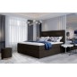 Ensemble boxspring complet tête de lit + sommiers + matelas + surmatelas VISTA VELOURS de VENESETTI - tissu velours luxe chocola Ensemble boxspring complet tête de lit + sommiers + matelas + surmatelas VISTA VELOURS de VENESETTI - tissu velours luxe chocola