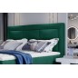 Ensemble boxspring complet tête de lit + sommiers + matelas + surmatelas VISTA VELOURS de VENESETTI - tissu velours luxe vert - Ensemble boxspring complet tête de lit + sommiers + matelas + surmatelas VISTA VELOURS de VENESETTI - tissu velours luxe vert -