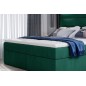 Ensemble boxspring complet tête de lit + sommiers + matelas + surmatelas VISTA VELOURS de VENESETTI - tissu velours luxe vert - Ensemble boxspring complet tête de lit + sommiers + matelas + surmatelas VISTA VELOURS de VENESETTI - tissu velours luxe vert -