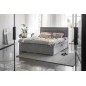 Ensemble boxspring complet tête de lit + sommiers + matelas + surmatelas VISTA VELOURS de VENESETTI - tissu velours luxe gris - Ensemble boxspring complet tête de lit + sommiers + matelas + surmatelas VISTA VELOURS de VENESETTI - tissu velours luxe gris -