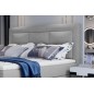 Ensemble boxspring complet tête de lit + sommiers + matelas + surmatelas VISTA VELOURS de VENESETTI - tissu velours luxe gris - Ensemble boxspring complet tête de lit + sommiers + matelas + surmatelas VISTA VELOURS de VENESETTI - tissu velours luxe gris -