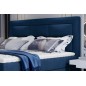 Ensemble boxspring complet tête de lit + sommiers + matelas + surmatelas VISTA VELOURS de VENESETTI - tissu velours luxe bleu - Ensemble boxspring complet tête de lit + sommiers + matelas + surmatelas VISTA VELOURS de VENESETTI - tissu velours luxe bleu -