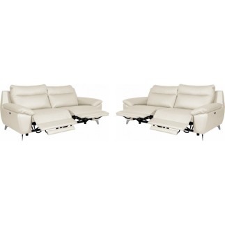 1er paiement de la commande: Canapé taille 2 places avec 2 relax en 100% tout cuir épais de luxe italien avec 2 relax électrique