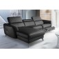 2eme paiement de la commande: Canapé d'angle relax en cuir de luxe italien avec relax électrique, 5 places bertoni, noir, angle 2eme paiement de la commande: Canapé d'angle relax en cuir de luxe italien avec relax électrique, 5 places bertoni, noir, angle