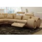 Canapé d'angle en cuir italien 7 places EXCELIA, beige, angle droit Canapé d'angle en cuir italien 7 places EXCELIA, beige, angle droit