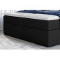 Ensemble boxspring complet tête de lit + sommiers + matelas + surmatelas VISTA de VENESETTI - simili cuir noir - 180 x 200 cm, 1 Ensemble boxspring complet tête de lit + sommiers + matelas + surmatelas VISTA de VENESETTI - simili cuir noir - 180 x 200 cm, 1