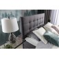 Ensemble boxspring complet tête de lit + sommiers + matelas + surmatelas INAYA de VENESETTI - tissu luxe gris foncé - 140x200 cm Ensemble boxspring complet tête de lit + sommiers + matelas + surmatelas INAYA de VENESETTI - tissu luxe gris foncé - 140x200 cm