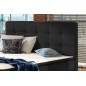 Ensemble boxspring complet tête de lit + sommiers + matelas + surmatelas INAYA de VENESETTI - tissu luxe noir - 140x200 cm Ensemble boxspring complet tête de lit + sommiers + matelas + surmatelas INAYA de VENESETTI - tissu luxe noir - 140x200 cm