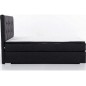 Ensemble boxspring complet tête de lit + sommiers + matelas + surmatelas INAYA de VENESETTI - tissu luxe noir - 140x200 cm Ensemble boxspring complet tête de lit + sommiers + matelas + surmatelas INAYA de VENESETTI - tissu luxe noir - 140x200 cm