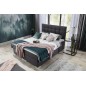 Ensemble boxspring complet tête de lit + sommiers + matelas + surmatelas INAYA de VENESETTI - tissu luxe gris foncé - 160x200 cm Ensemble boxspring complet tête de lit + sommiers + matelas + surmatelas INAYA de VENESETTI - tissu luxe gris foncé - 160x200 cm