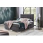 Ensemble boxspring complet tête de lit + sommiers + matelas + surmatelas INAYA de VENESETTI - tissu luxe gris foncé - 180x200 cm Ensemble boxspring complet tête de lit + sommiers + matelas + surmatelas INAYA de VENESETTI - tissu luxe gris foncé - 180x200 cm