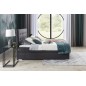 Ensemble boxspring complet tête de lit + sommiers + matelas + surmatelas INAYA de VENESETTI - tissu luxe gris foncé - 180x200 cm Ensemble boxspring complet tête de lit + sommiers + matelas + surmatelas INAYA de VENESETTI - tissu luxe gris foncé - 180x200 cm