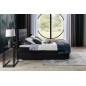 Ensemble boxspring complet tête de lit + sommiers + matelas + surmatelas INAYA de VENESETTI - tissu luxe noir - 180x200 cm Ensemble boxspring complet tête de lit + sommiers + matelas + surmatelas INAYA de VENESETTI - tissu luxe noir - 180x200 cm