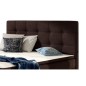 Ensemble boxspring complet tête de lit + sommiers + matelas + surmatelas INAYA de VENESETTI - tissu luxe chocolat - 140x200 cm Ensemble boxspring complet tête de lit + sommiers + matelas + surmatelas INAYA de VENESETTI - tissu luxe chocolat - 140x200 cm