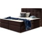 Ensemble boxspring complet tête de lit + sommiers + matelas + surmatelas INAYA de VENESETTI - tissu luxe chocolat - 160x200 cm Ensemble boxspring complet tête de lit + sommiers + matelas + surmatelas INAYA de VENESETTI - tissu luxe chocolat - 160x200 cm