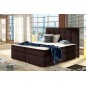 Ensemble boxspring complet tête de lit + sommiers + matelas + surmatelas INAYA de VENESETTI - tissu luxe chocolat - 160x200 cm Ensemble boxspring complet tête de lit + sommiers + matelas + surmatelas INAYA de VENESETTI - tissu luxe chocolat - 160x200 cm