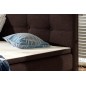 Ensemble boxspring complet tête de lit + sommiers + matelas + surmatelas INAYA de VENESETTI - tissu luxe chocolat - 160x200 cm Ensemble boxspring complet tête de lit + sommiers + matelas + surmatelas INAYA de VENESETTI - tissu luxe chocolat - 160x200 cm