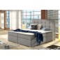 Ensemble boxspring complet tête de lit + sommiers + matelas + surmatelas INAYA de VENESETTI - tissu luxe gris - 140x200 cm Ensemble boxspring complet tête de lit + sommiers + matelas + surmatelas INAYA de VENESETTI - tissu luxe gris - 140x200 cm