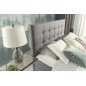 Ensemble boxspring complet tête de lit + sommiers + matelas + surmatelas INAYA de VENESETTI - tissu luxe gris - 140x200 cm Ensemble boxspring complet tête de lit + sommiers + matelas + surmatelas INAYA de VENESETTI - tissu luxe gris - 140x200 cm