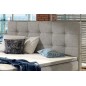 Ensemble boxspring complet tête de lit + sommiers + matelas + surmatelas INAYA de VENESETTI - tissu luxe gris - 180x200 cm Ensemble boxspring complet tête de lit + sommiers + matelas + surmatelas INAYA de VENESETTI - tissu luxe gris - 180x200 cm
