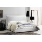 Lit en cuir italien de luxe ORPHEE, blanc, 160x200 Lit en cuir italien de luxe ORPHEE, blanc, 160x200