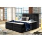 Ensemble boxspring complet tête de lit + sommiers + matelas + surmatelas INAYA de VENESETTI - simili cuir noir - 140x200 cm Ensemble boxspring complet tête de lit + sommiers + matelas + surmatelas INAYA de VENESETTI - simili cuir noir - 140x200 cm