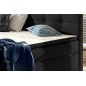 Ensemble boxspring complet tête de lit + sommiers + matelas + surmatelas INAYA de VENESETTI - simili cuir noir - 160x200 cm Ensemble boxspring complet tête de lit + sommiers + matelas + surmatelas INAYA de VENESETTI - simili cuir noir - 160x200 cm