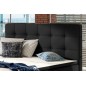 Ensemble boxspring complet tête de lit + sommiers + matelas + surmatelas INAYA de VENESETTI - simili cuir noir - 180x200 cm Ensemble boxspring complet tête de lit + sommiers + matelas + surmatelas INAYA de VENESETTI - simili cuir noir - 180x200 cm