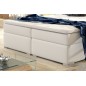 Ensemble boxspring complet tête de lit + sommiers + matelas + surmatelas INAYA de VENESETTI - simili cuir blanc cassé - 180x200 Ensemble boxspring complet tête de lit + sommiers + matelas + surmatelas INAYA de VENESETTI - simili cuir blanc cassé - 180x200