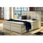 Ensemble boxspring complet tête de lit + sommiers + matelas + surmatelas INAYA de VENESETTI - simili cuir beige - 140x200 cm Ensemble boxspring complet tête de lit + sommiers + matelas + surmatelas INAYA de VENESETTI - simili cuir beige - 140x200 cm