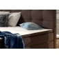 Ensemble boxspring complet tête de lit + sommiers + matelas + surmatelas INAYA de VENESETTI - simili cuir chocolat - 140x200 cm Ensemble boxspring complet tête de lit + sommiers + matelas + surmatelas INAYA de VENESETTI - simili cuir chocolat - 140x200 cm