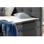 Ensemble boxspring complet tête de lit + sommiers + matelas + surmatelas INAYA de VENESETTI - simili cuir gris - 180x200 cm Ensemble boxspring complet tête de lit + sommiers + matelas + surmatelas INAYA de VENESETTI - simili cuir gris - 180x200 cm