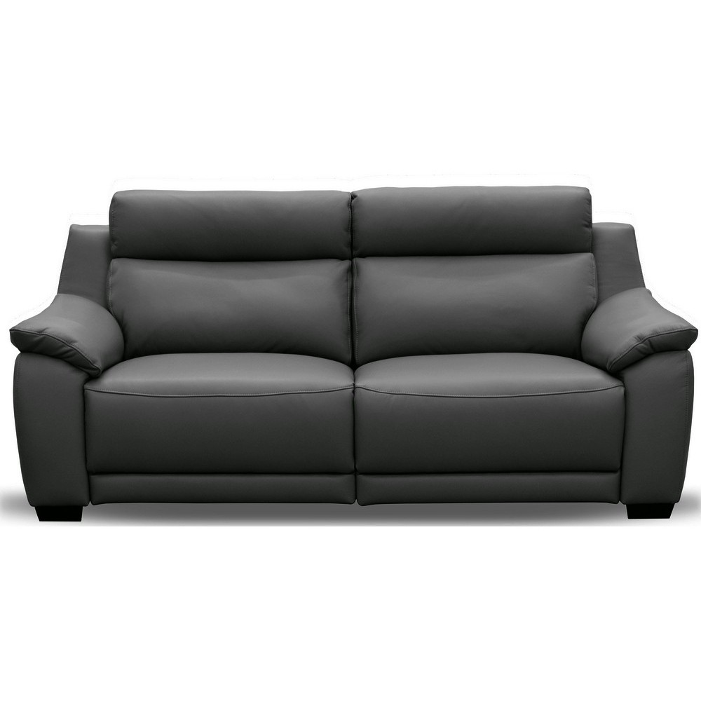 2eme PAIEMENT DE LA COMMANDE/ Canapé 3 places avec 2 relax en 100% tout cuir épais luxe italien - 2 relax électriques, anthracit