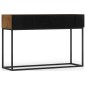 Console - finition chêne artisanal et façade noir brillant, Collection AVON Console - finition chêne artisanal et façade noir brillant, Collection AVON