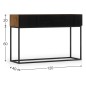 Console - finition chêne artisanal et façade noir brillant, Collection AVON Console - finition chêne artisanal et façade noir brillant, Collection AVON