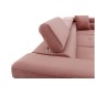 Canapé d'angle convertible en velours luxe 5 places, ANNECY VELOURS, couleur rose pale, angle droit (vu de face) Canapé d'angle convertible en velours luxe 5 places, ANNECY VELOURS, couleur rose pale, angle droit (vu de face)